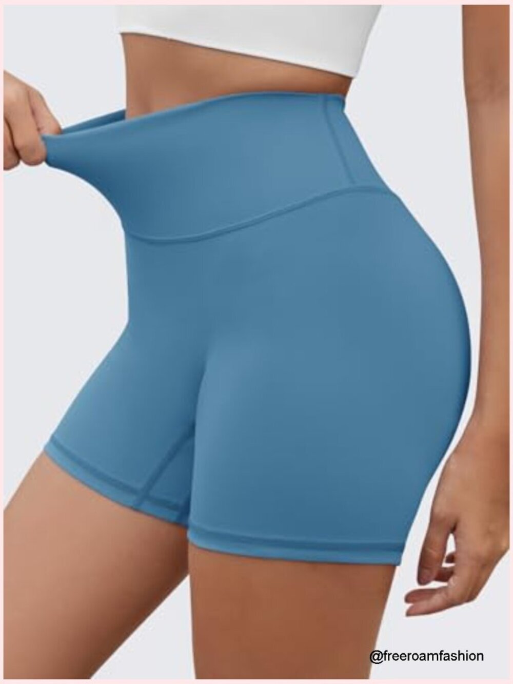 Buttery Soft 4" High Waisted Biker Shorts with Hidden Scrunch - Picture 3 of 6